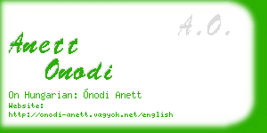 anett onodi business card